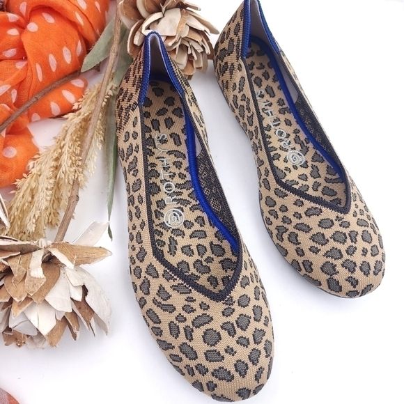 ROTHY'S Leopard Print Ballet Flats Sz 7.5 - Picture 9 of 10